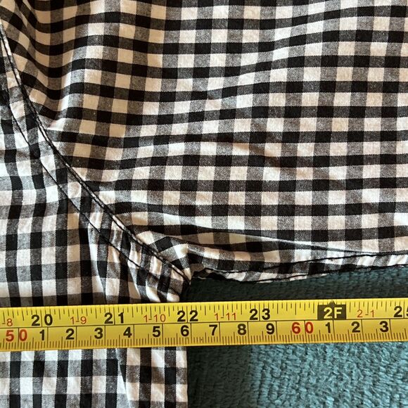 Eighty Eight Platinum Mens Shirt Medium Black White Checks Cotton NWOT Button - Picture 8 of 11